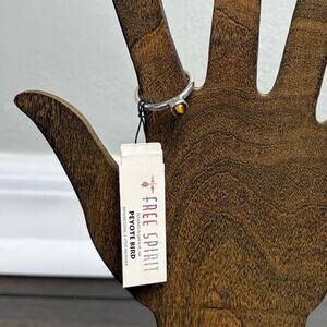 NWT Free Spirit Peyote Bird Dot Ring, Sterling Silver Genuine Stone size 6.5